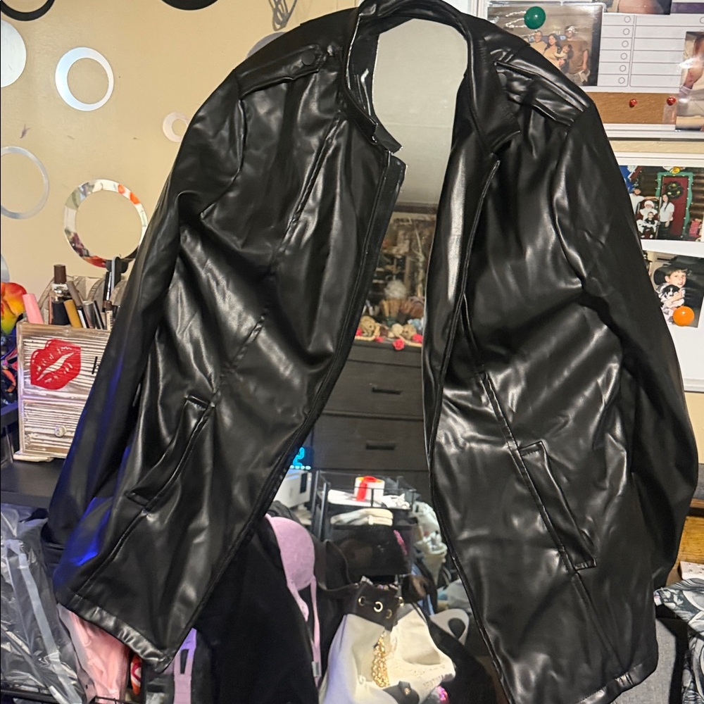 Black Faux Leather Jacket